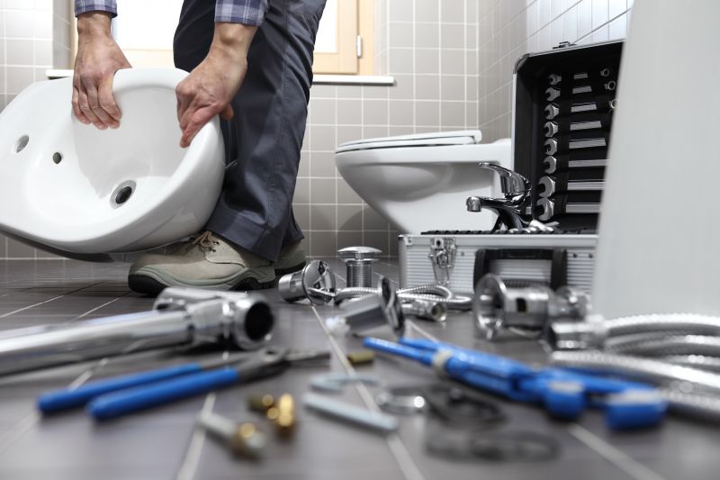 Professional Toilet Installation Tools in Use